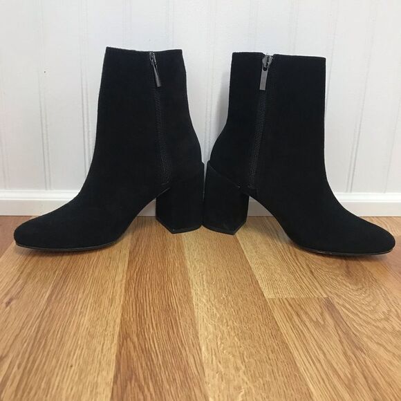 THURSDAY BOOT CO Highline Black Suede Ankle Bootie‎ Chunky Heel Size 5.5 - Picture 5 of 15